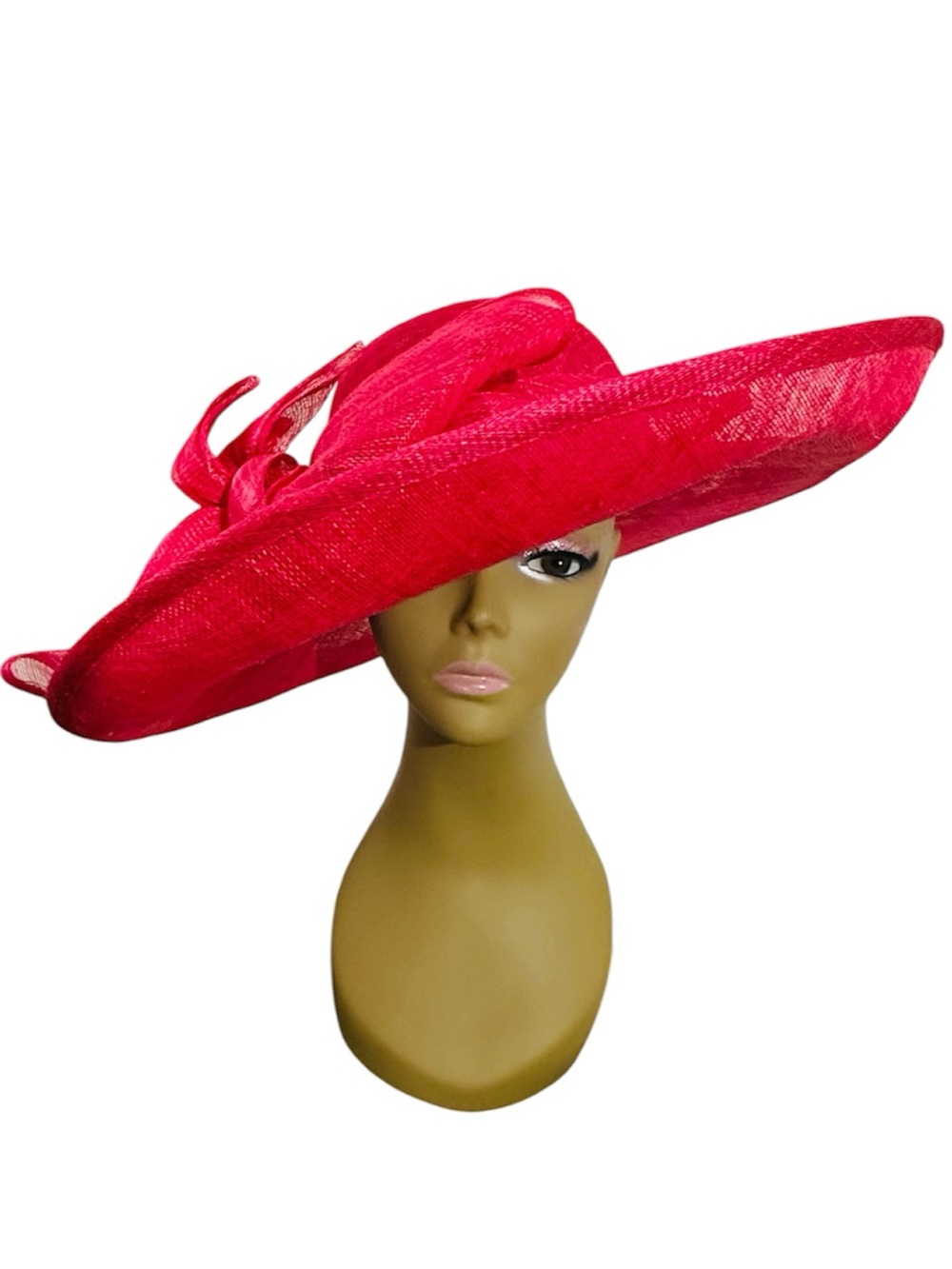 Kate Landry Pink Fuchsia Wide Brim Dress Hat Church Wedding Derby